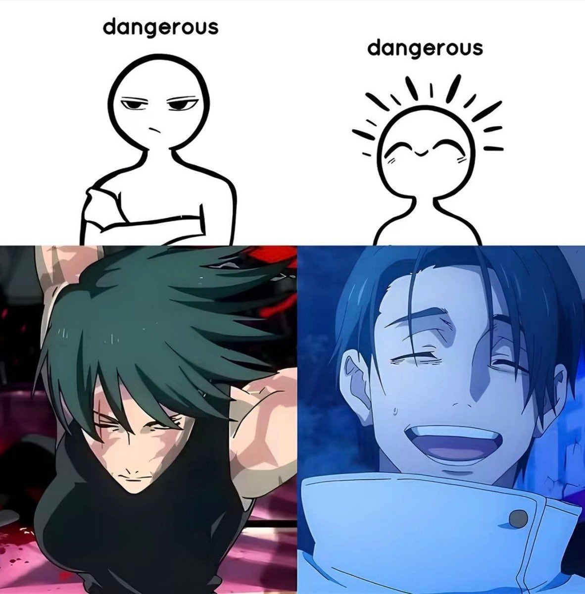 dangerous anime character contrast