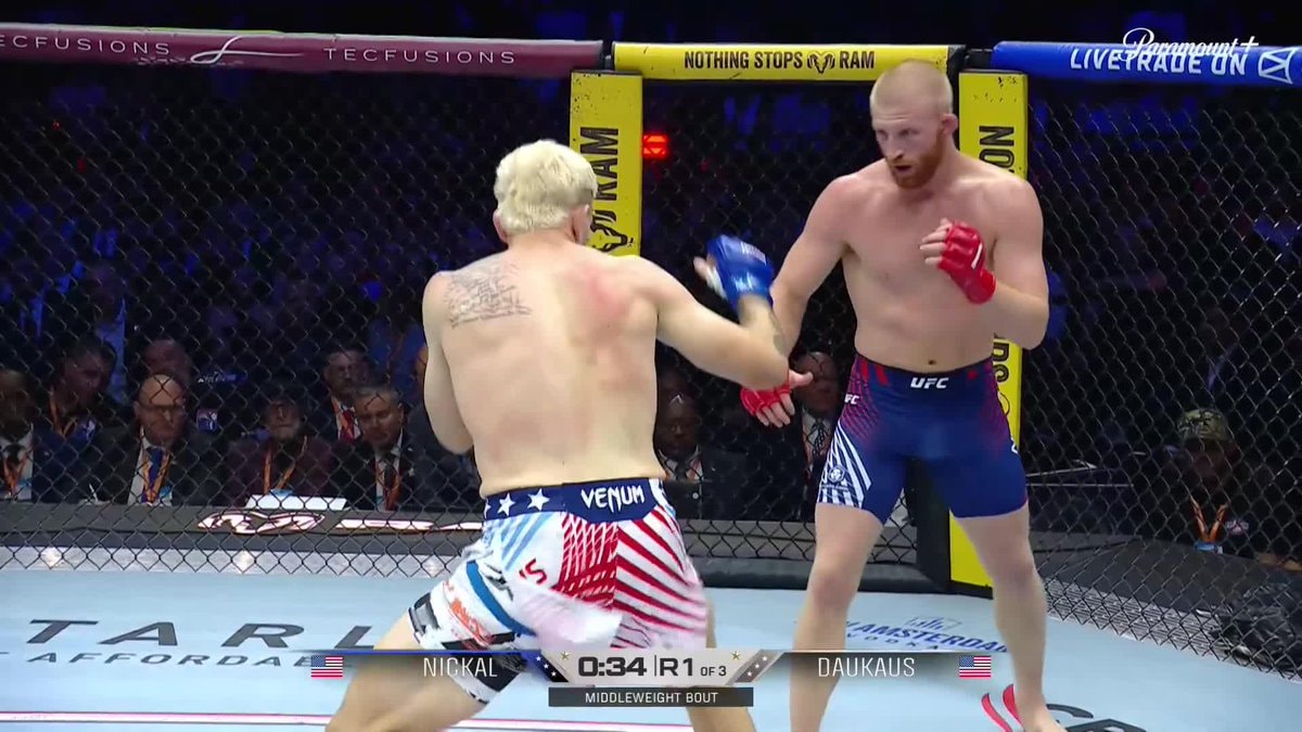 Bo Nickal KO Kyle Daukaus Round 1 UFC