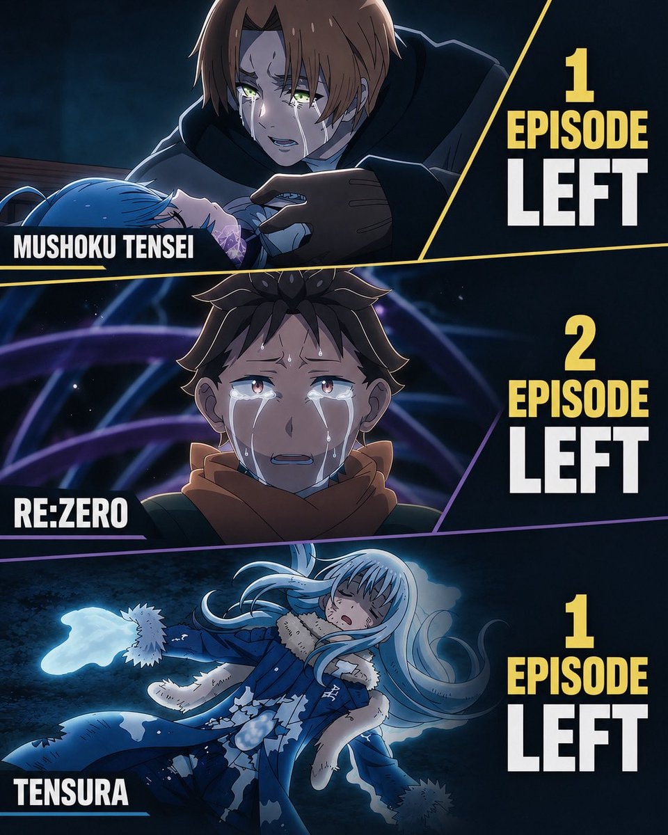 Anime crying scenes collage
