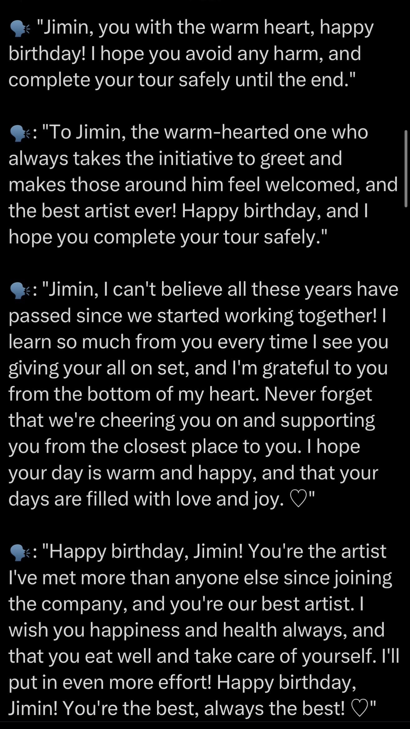Jimin birthday card messages from BTS (photo 4 of 4)