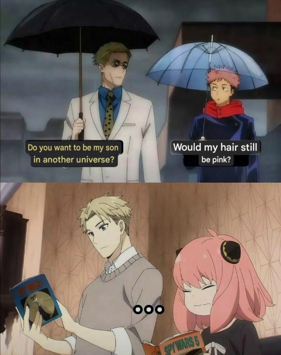 Anime son in another universe pink hair