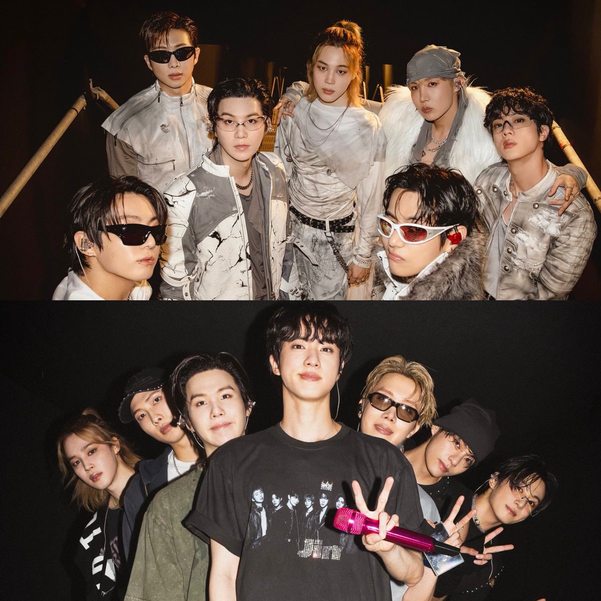 BTS group photos comparison