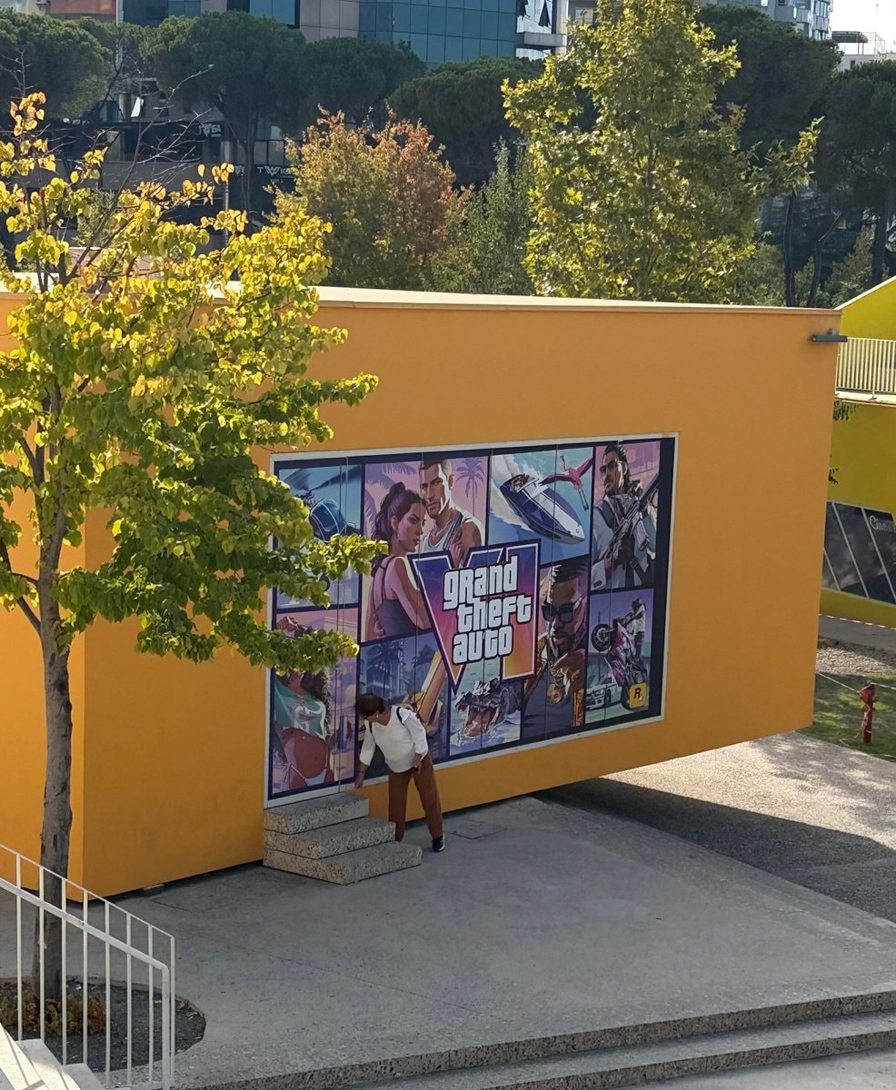 GTA 6 mural in Tirana Albania GTA 6 mural in Tirana Albania