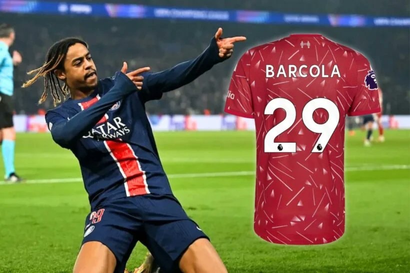Bradley Barcola Liverpool No. 29