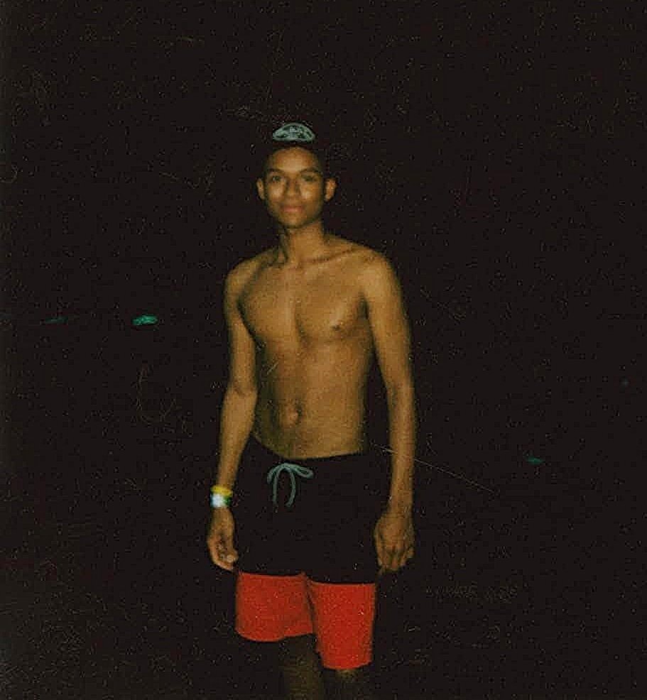 Jaafar Jackson shirtless pool (photo 2 of 2)
