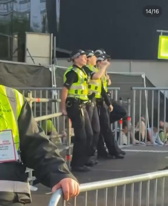 police officers line