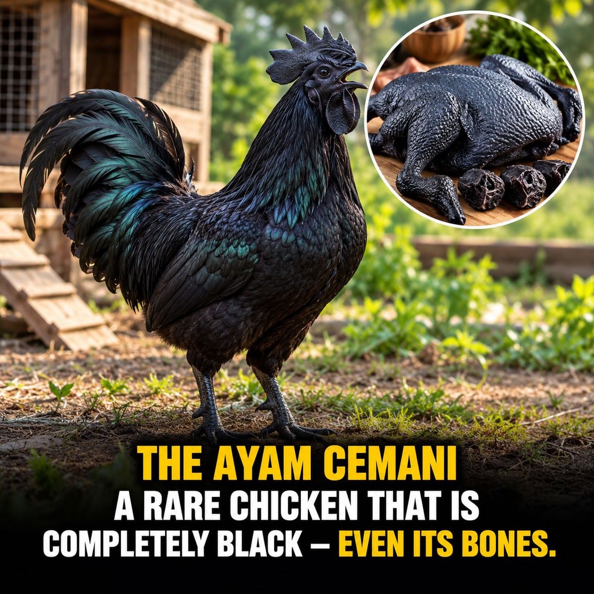 Ayam Cemani chicken Indonesia