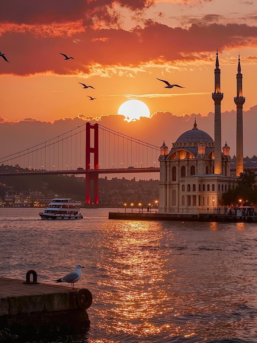 Istanbul sunset Bosphorus Bridge (photo 3 of 4)