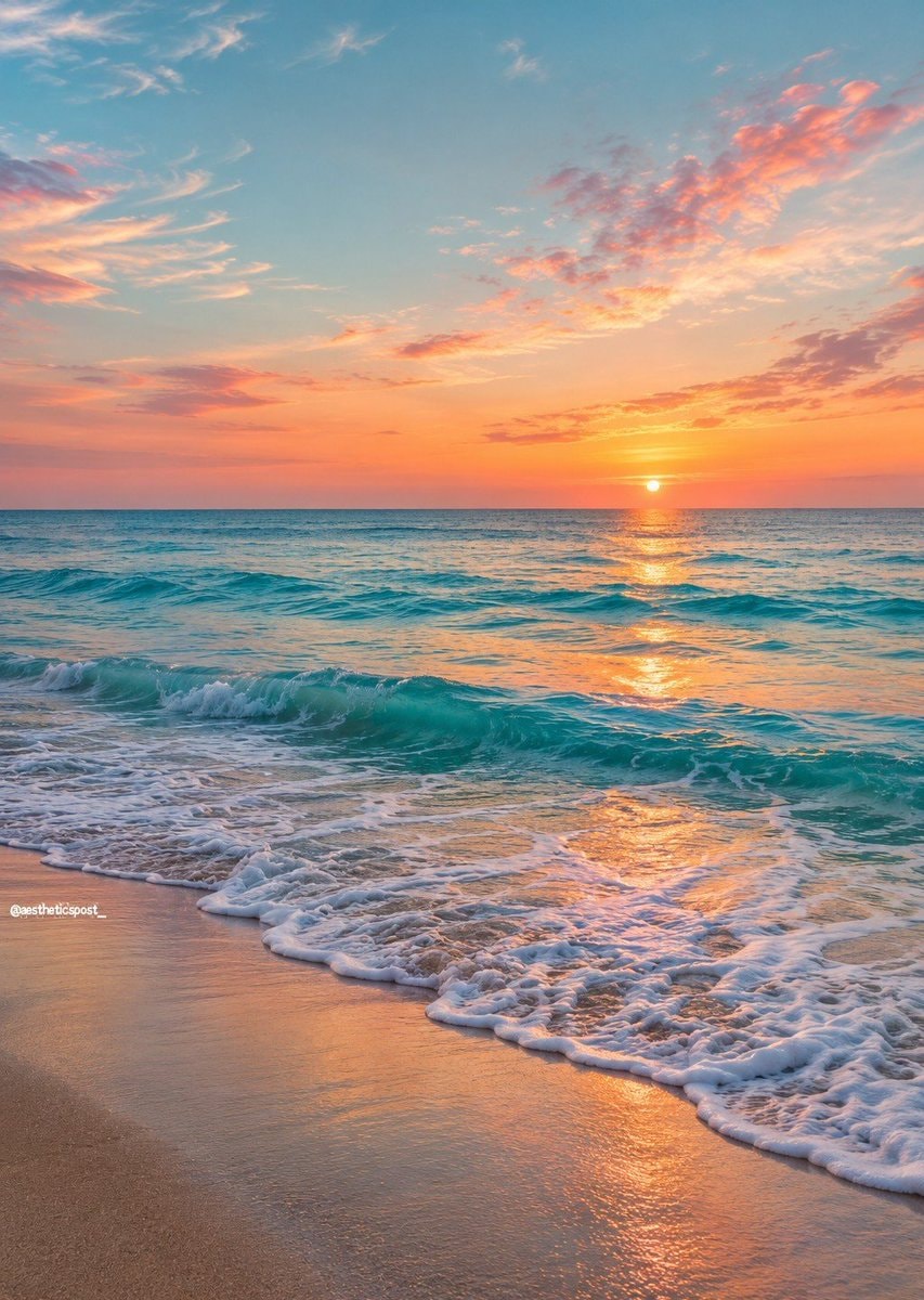 sunset over the water