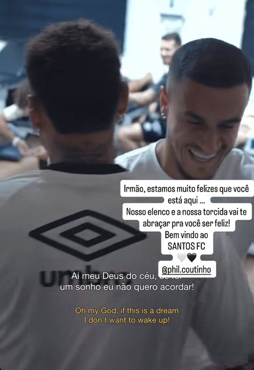 Neymar announces Coutinho at Santos