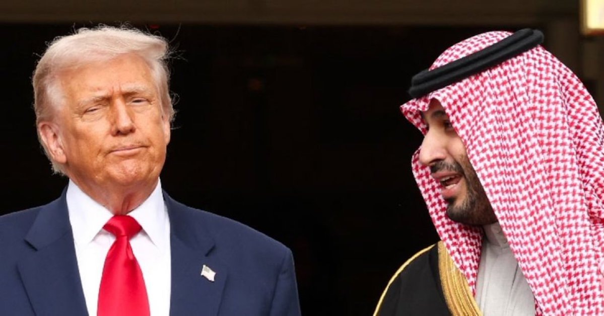 Donald Trump and Saudi Crown Prince Mohammed bin Salman meeting