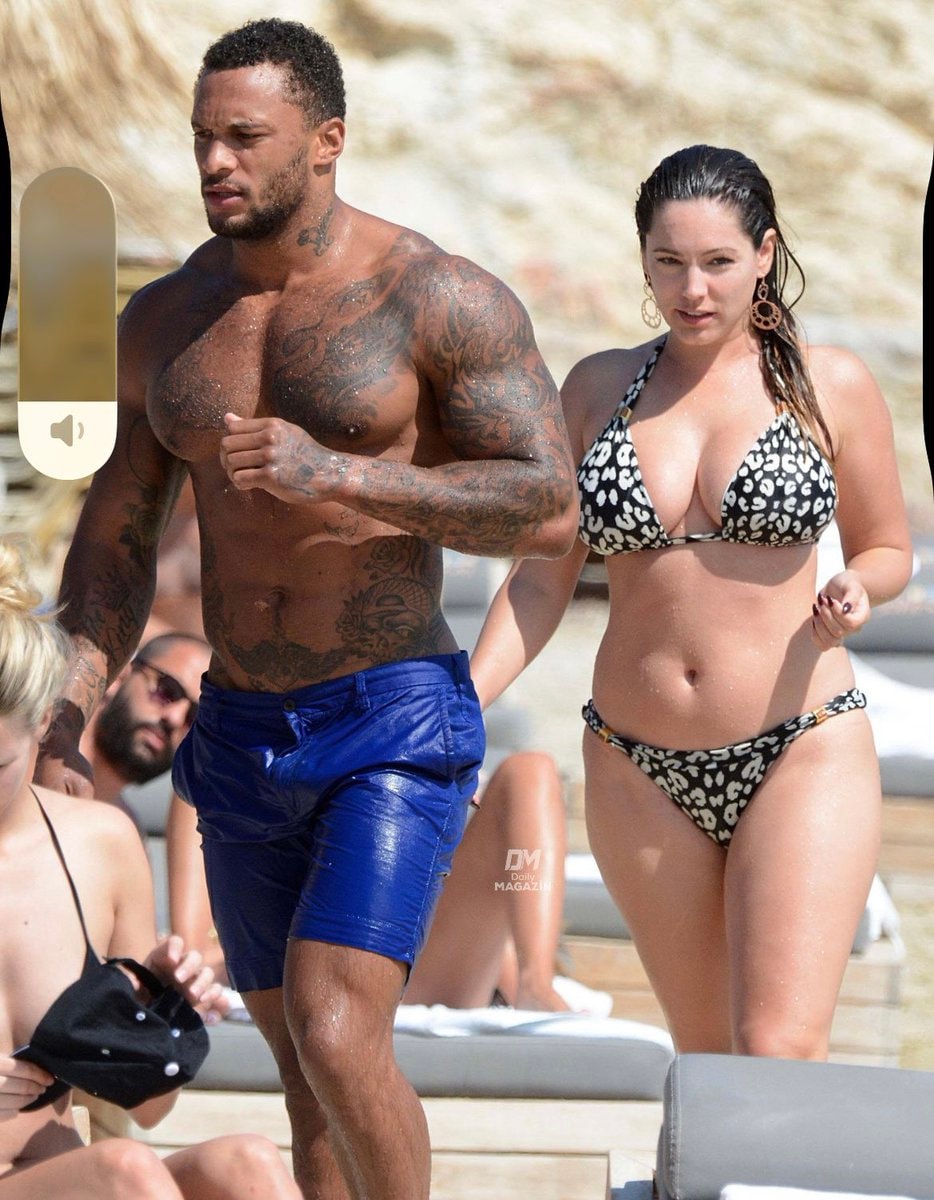 David McIntosh carries Kelly Brook