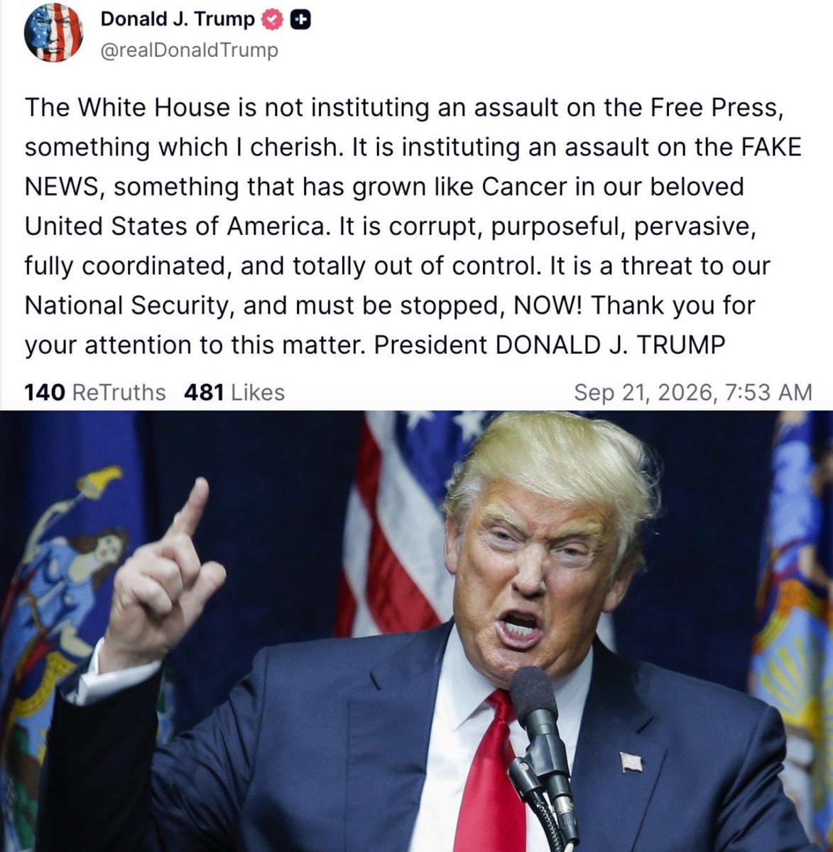 Trump addresses media lawsuit