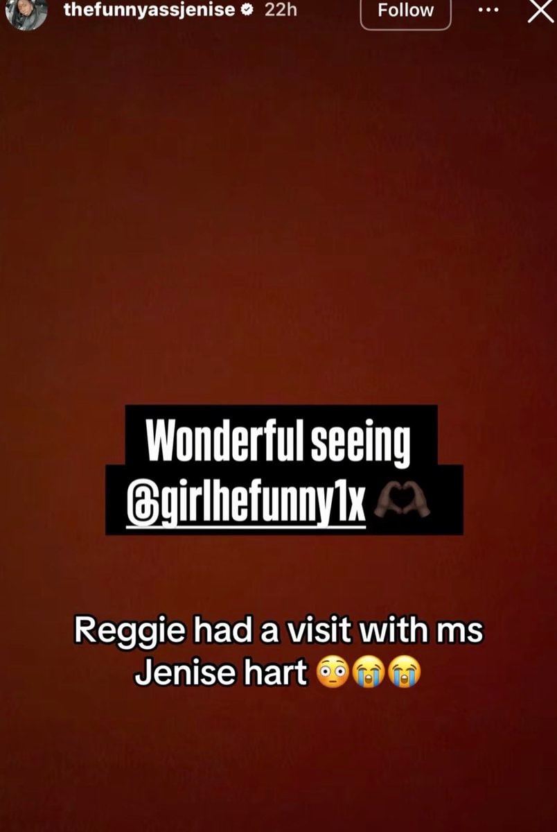 Reggie visits Jenise Hart (photo 2 of 2)
