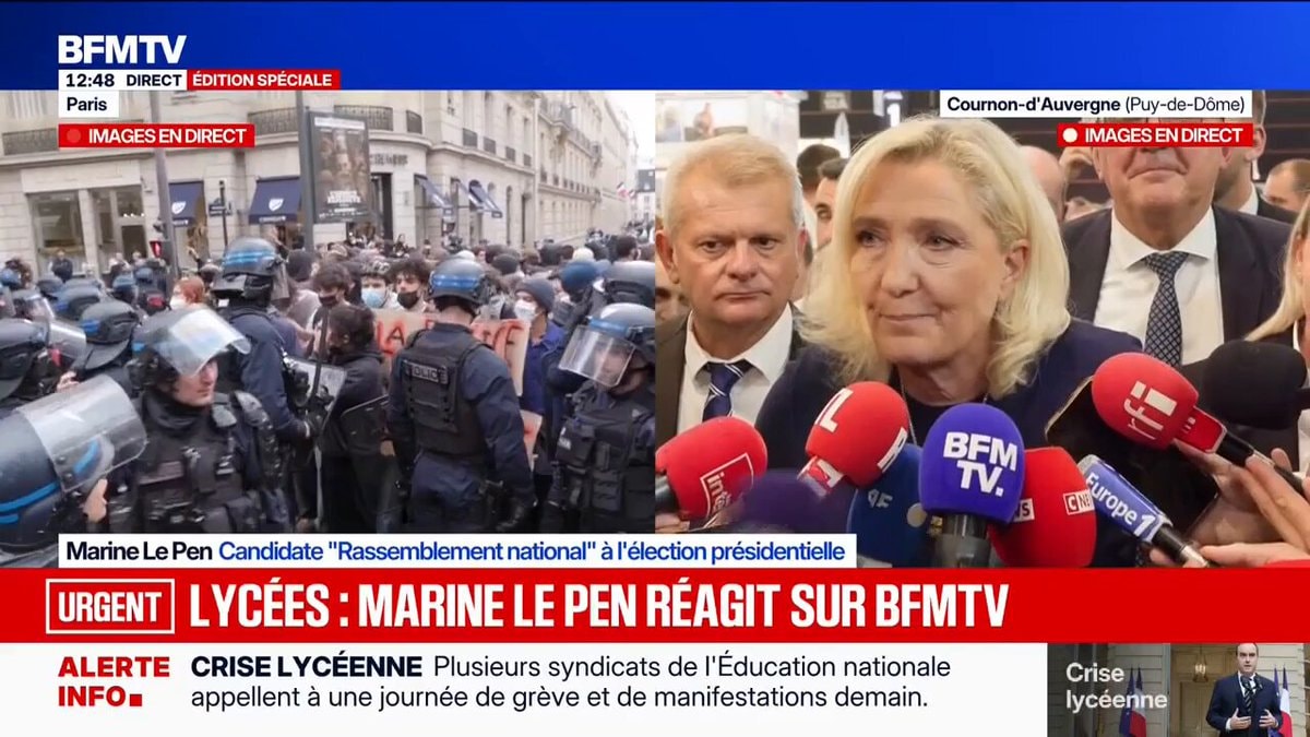 Marine Le Pen on School Crisis