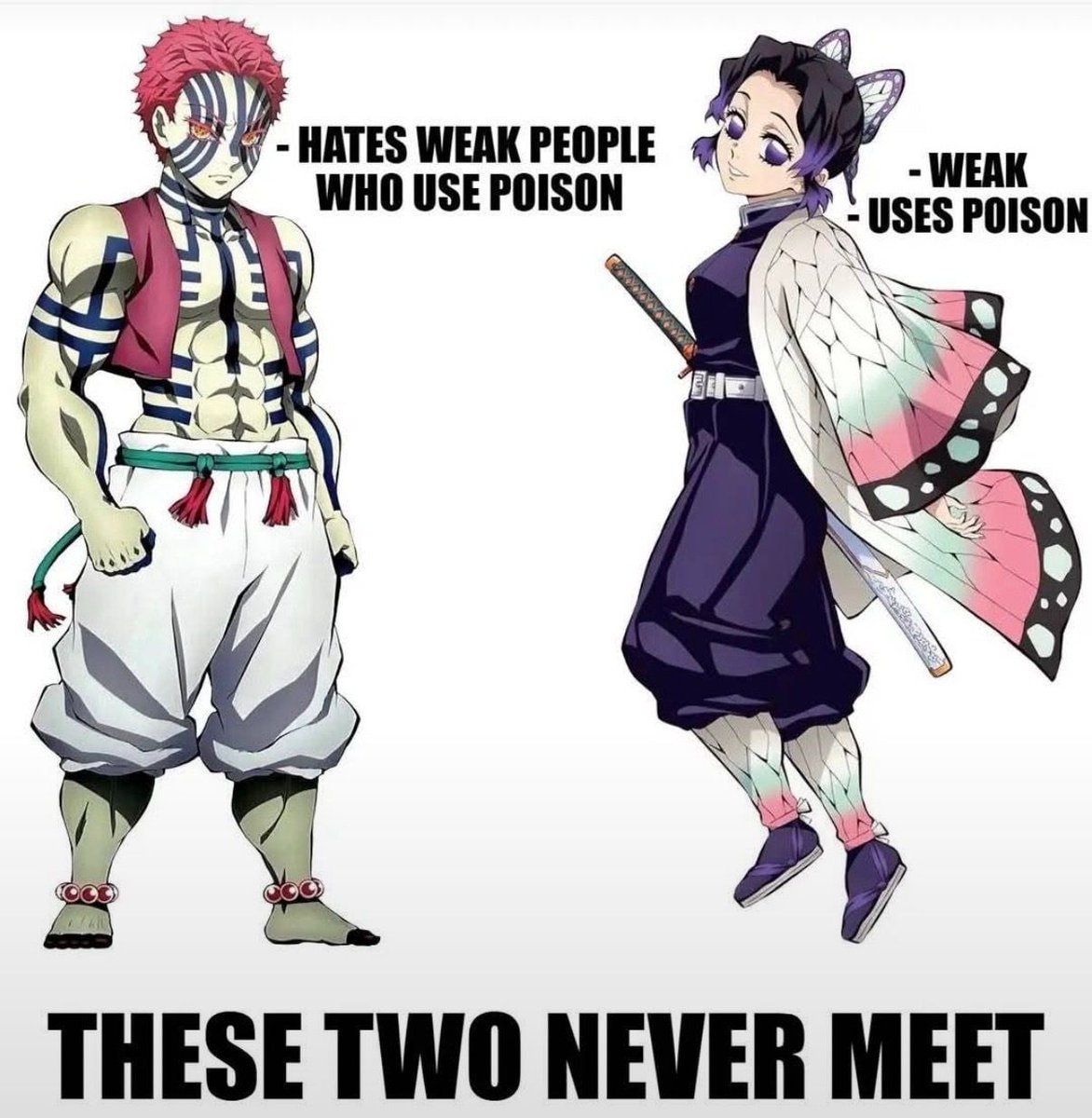 Shinobu and Akaza meme