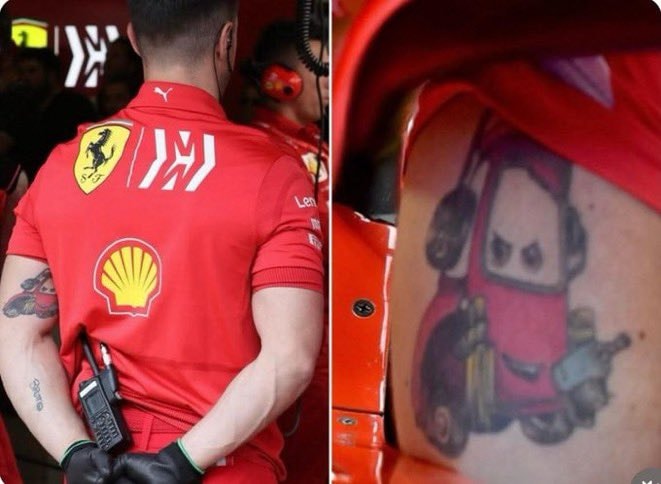 Ferrari team member red car tattoo (photo 2 of 2)