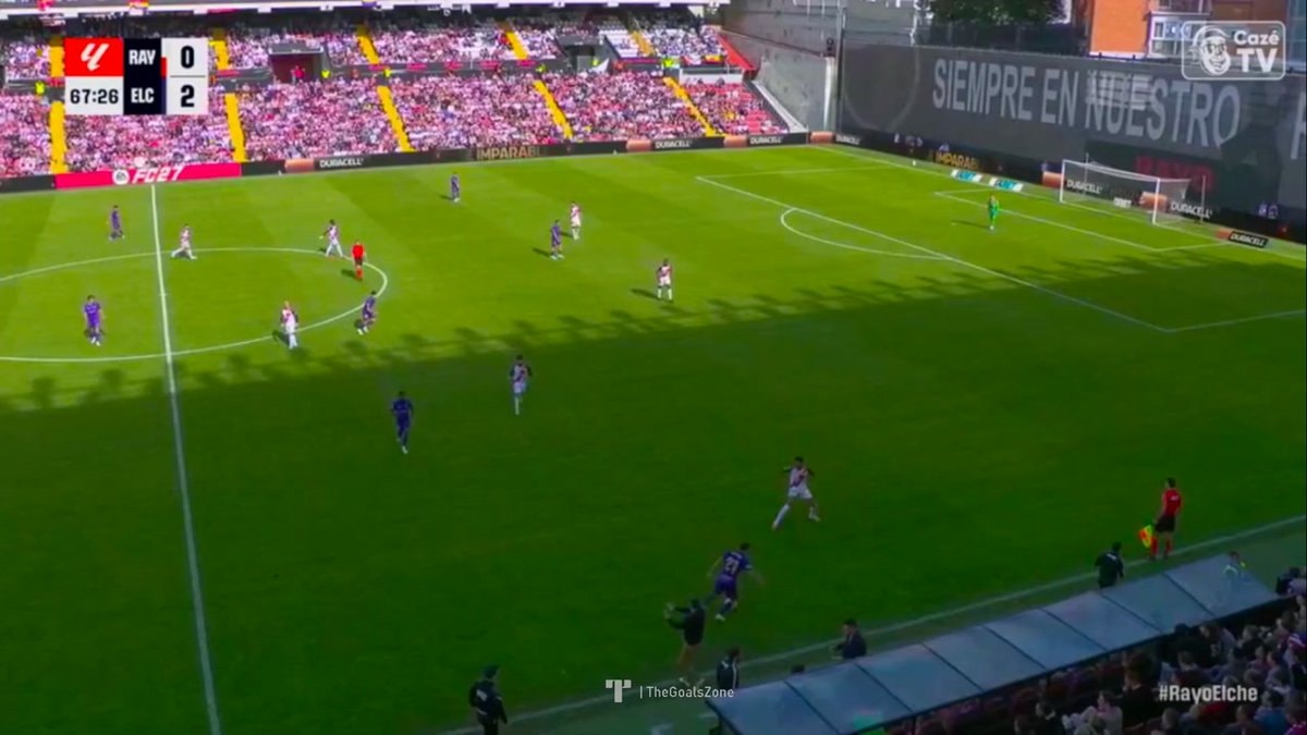 Germán Valera chip vs Rayo Vallecano