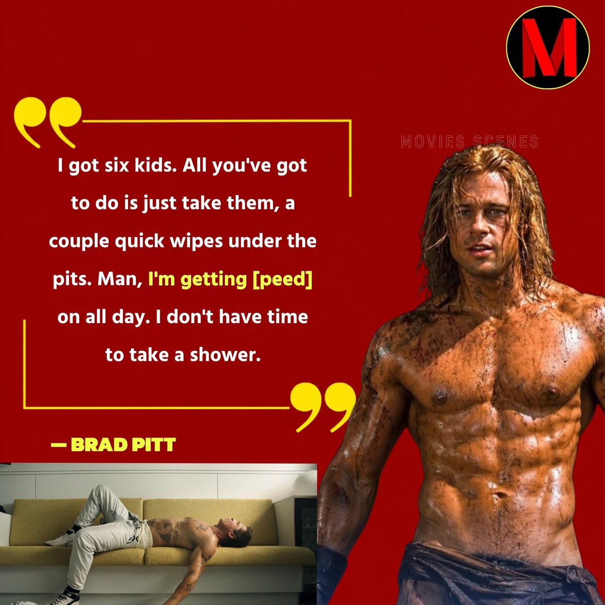 Brad Pitt hygiene habits