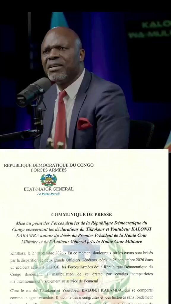 @Kalonji KABAMBA attacks #FARDC statement