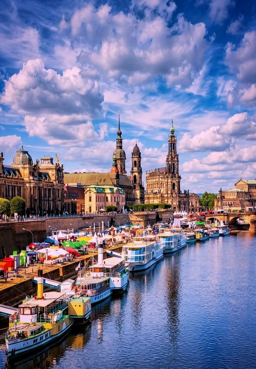 Elbe River Waterfront Dresden history