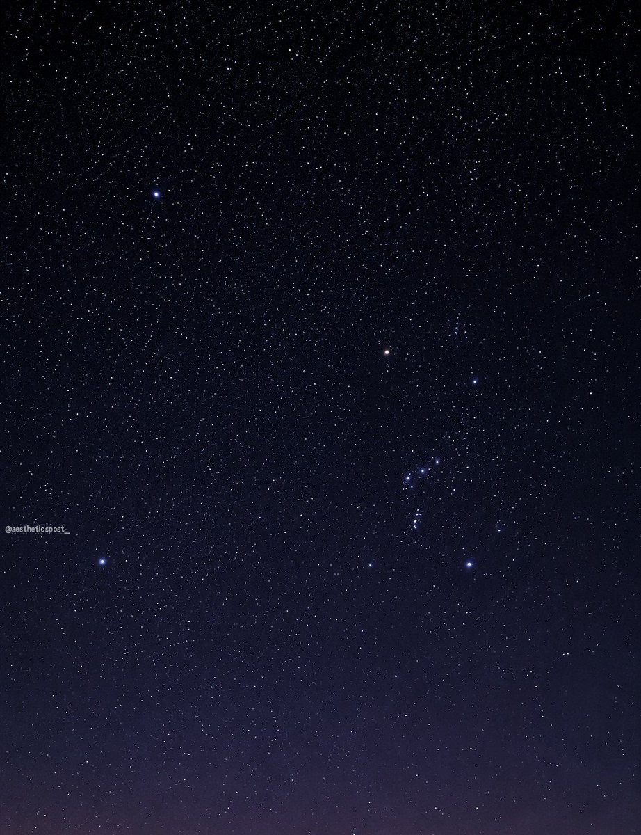 starry night sky with Orion