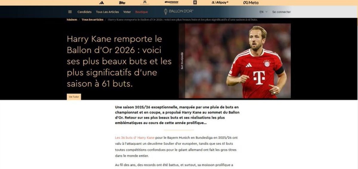 Harry Kane Ballon d'Or winner article question Harry Kane Ballon d'Or winner article question