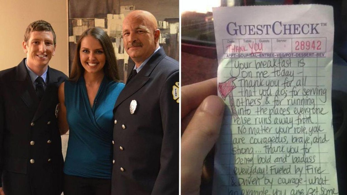 Liz Woodward firefighter thank you