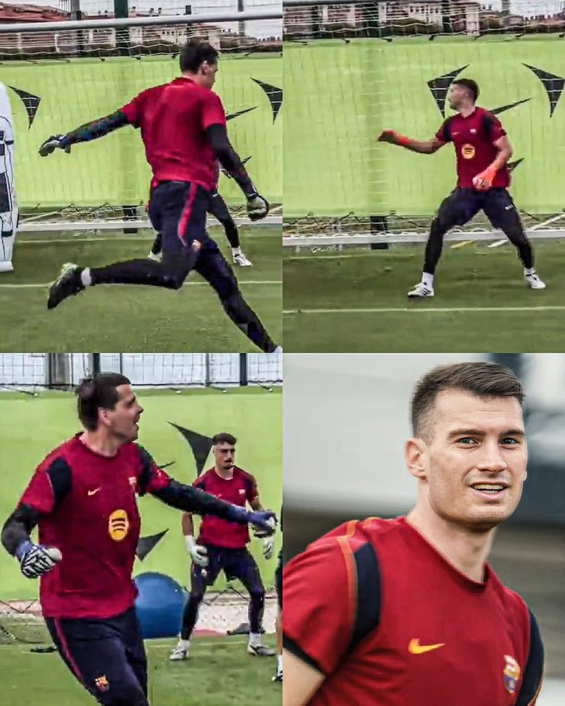 Szczesny welcomes Livakovic at Barcelona training