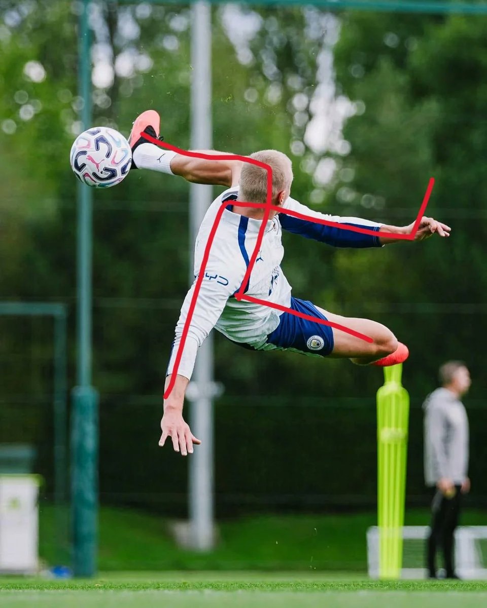 Manchester City bicycle kick training