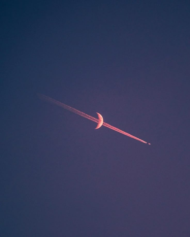 half-moon in dark blue sky (photo 3 of 4)