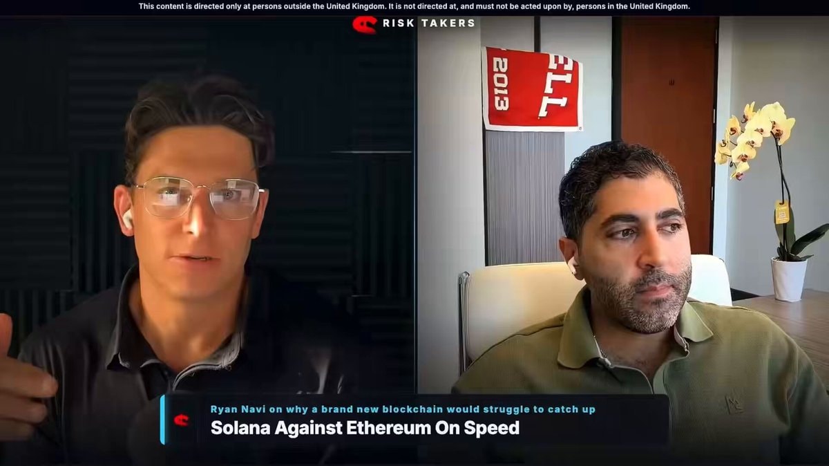 Ryan Navi Solana vs Ethereum Speed