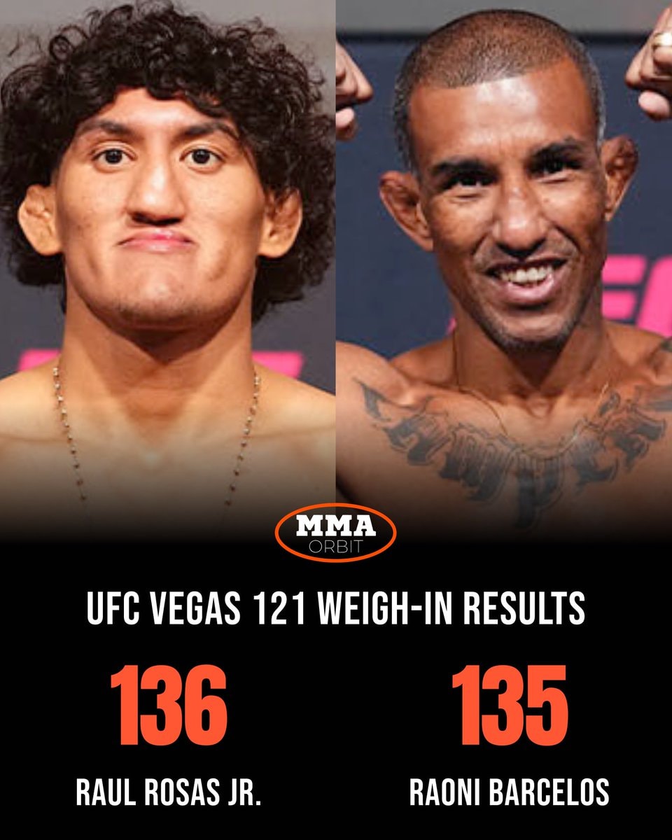 Raul Rosas Jr. Raoni Barcelos UFC Vegas 121 weigh-in
