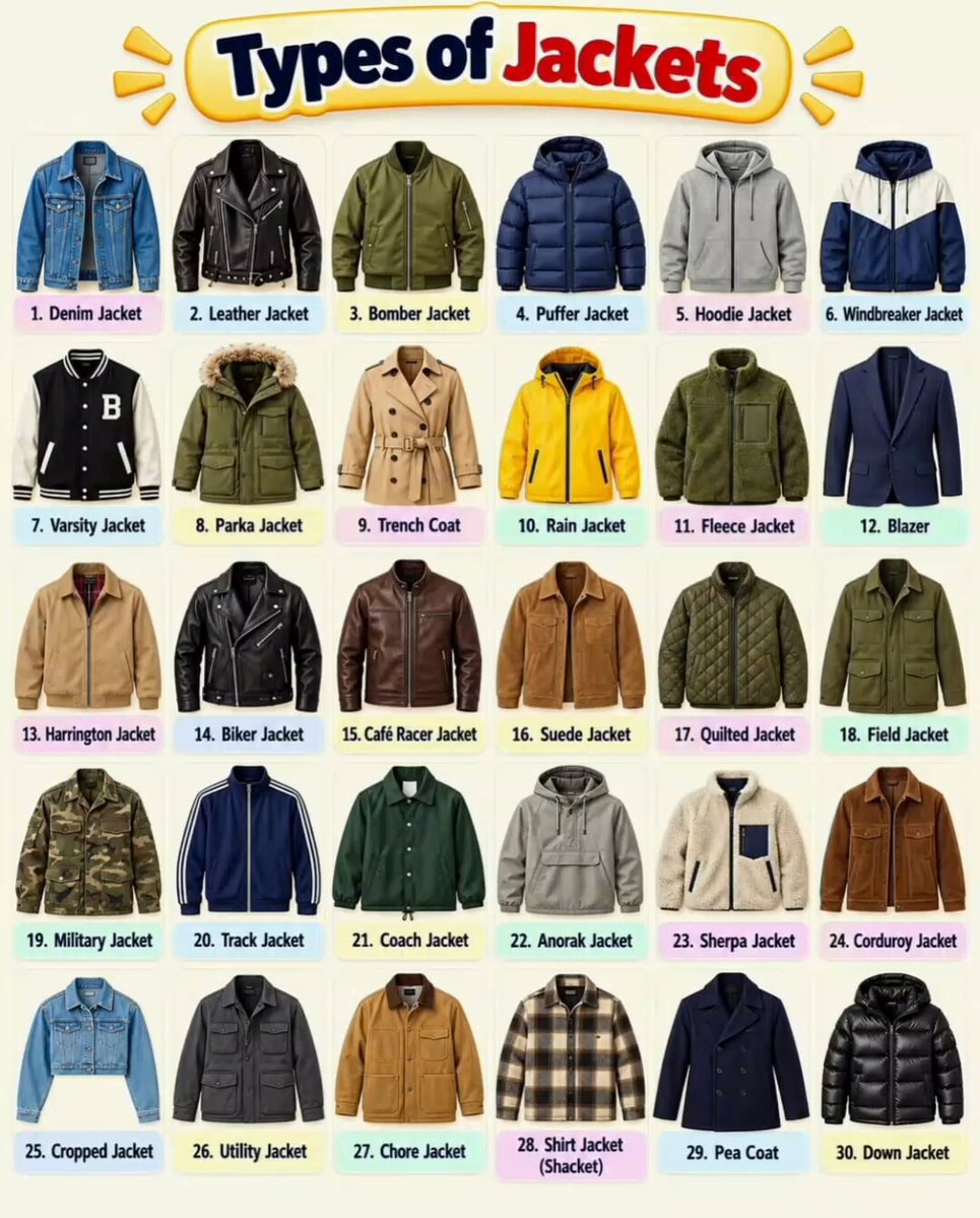 Types of Jackets