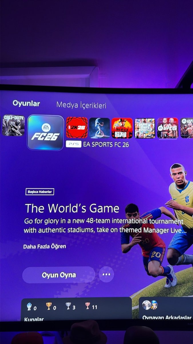 EA SPORTS FC 26 console screen