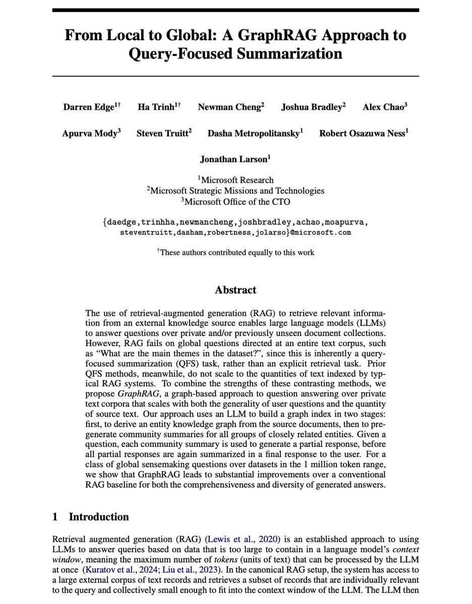 From Local to Global GraphRAG paper From Local to Global GraphRAG paper