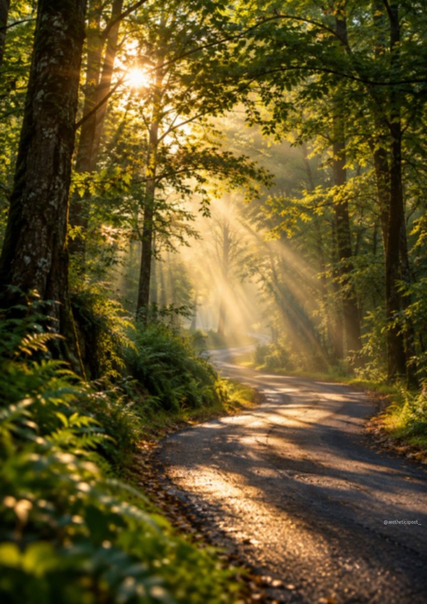 winding road through forest