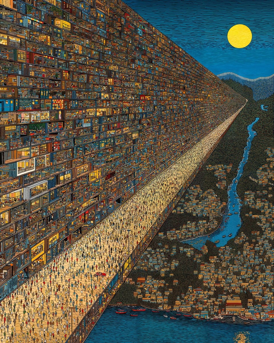 surreal dense city illustration (photo 3 of 4)