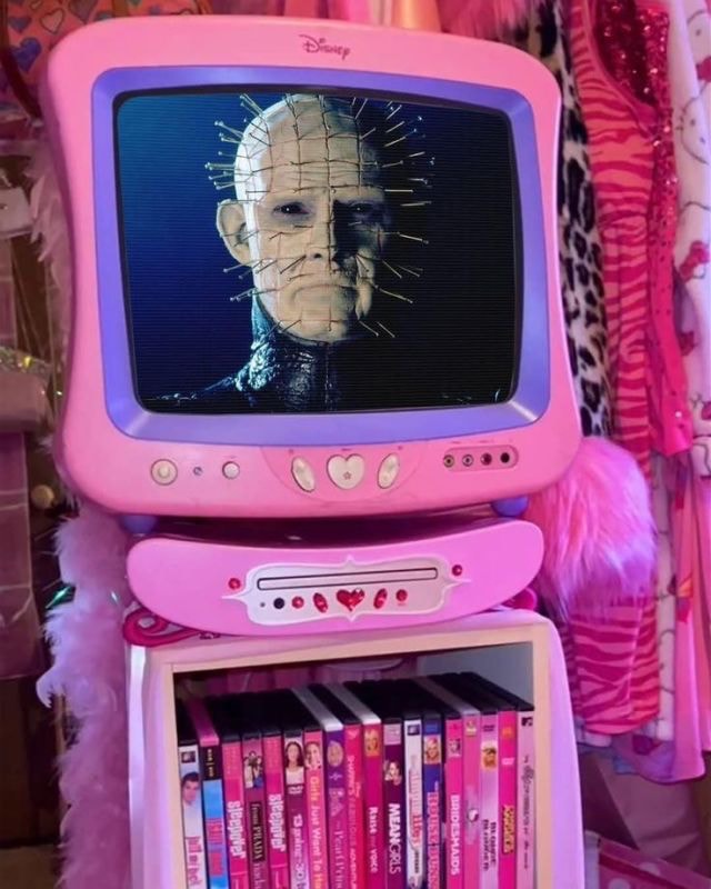 Pink CRT TV Hellraiser