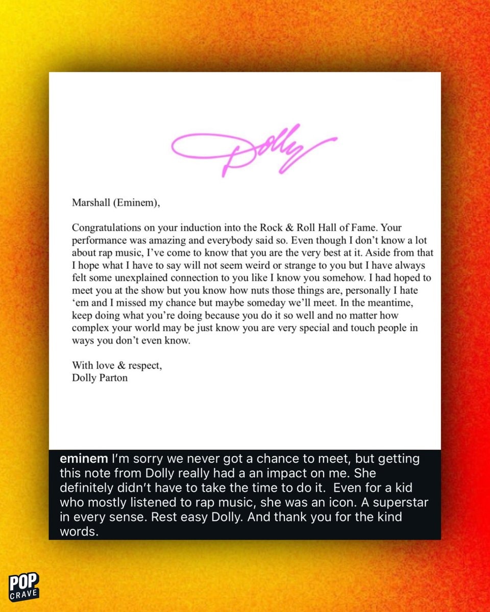 Eminem tribute to Dolly Parton (photo 2 of 2)