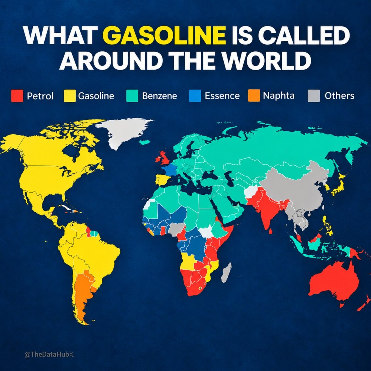 WHAT GASOLINE IS CALLED AROUND THE WORLD