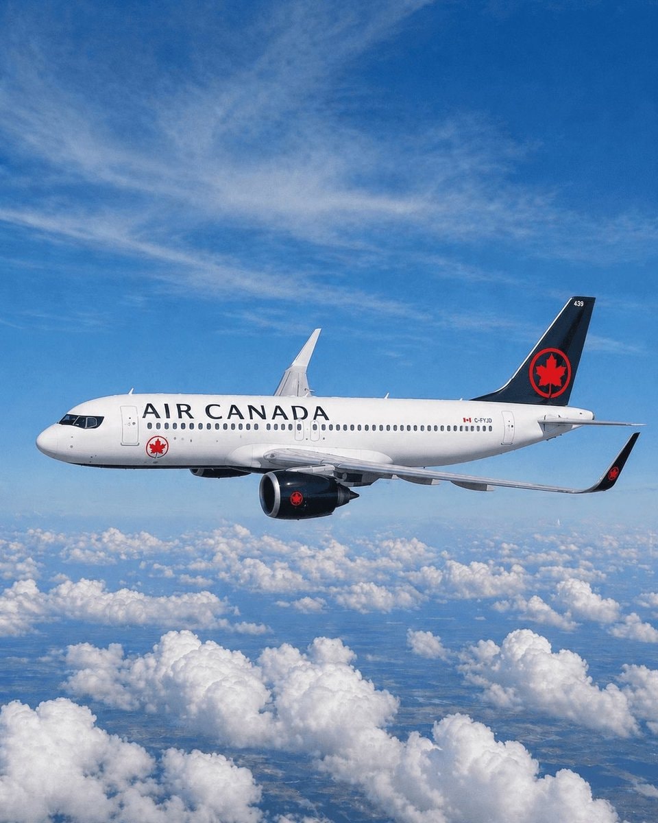 Air Canada plane in flight (photo 1 of 2)