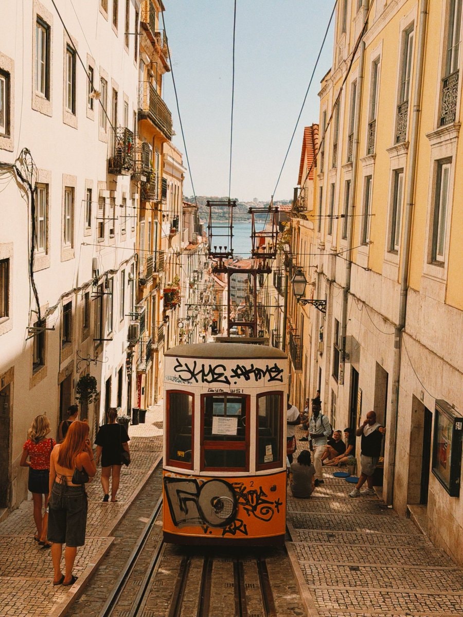 Lisbon graffiti tram