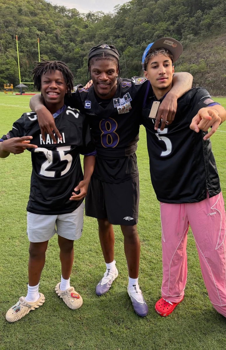 Rakai and Tota meet Lamar Jackson in Brazil