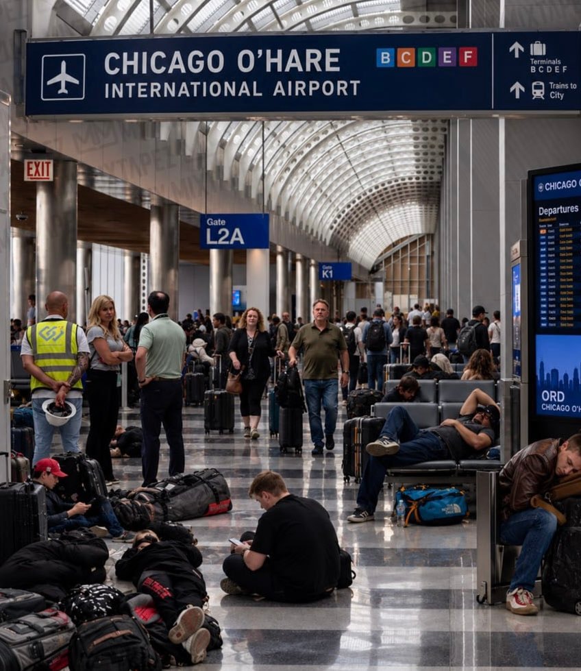 Chicago O'Hare Airport most stressful