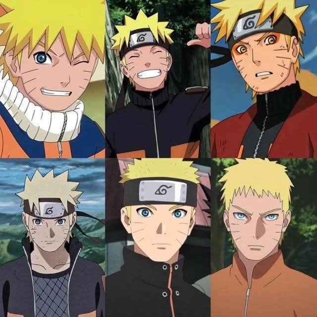 Naruto evolution collage