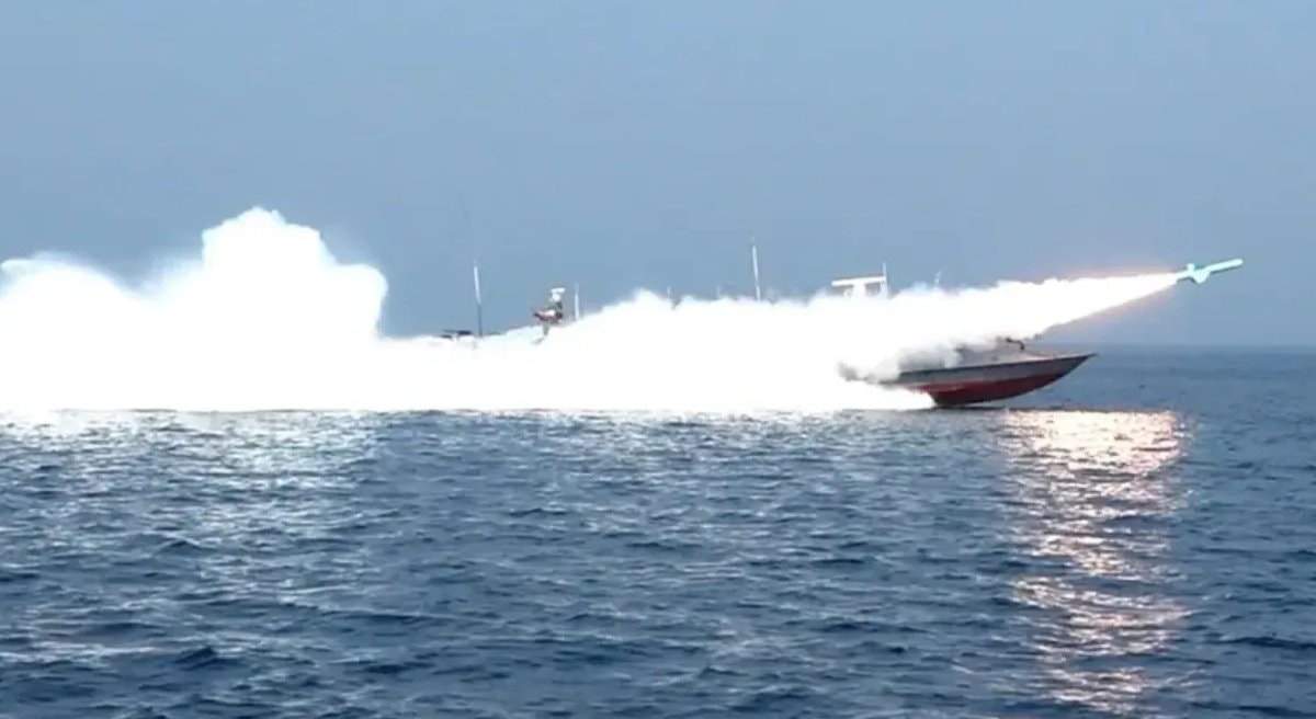 Iran launches missiles toward Strait of Hormuz