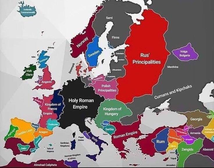 Europe in 1154
