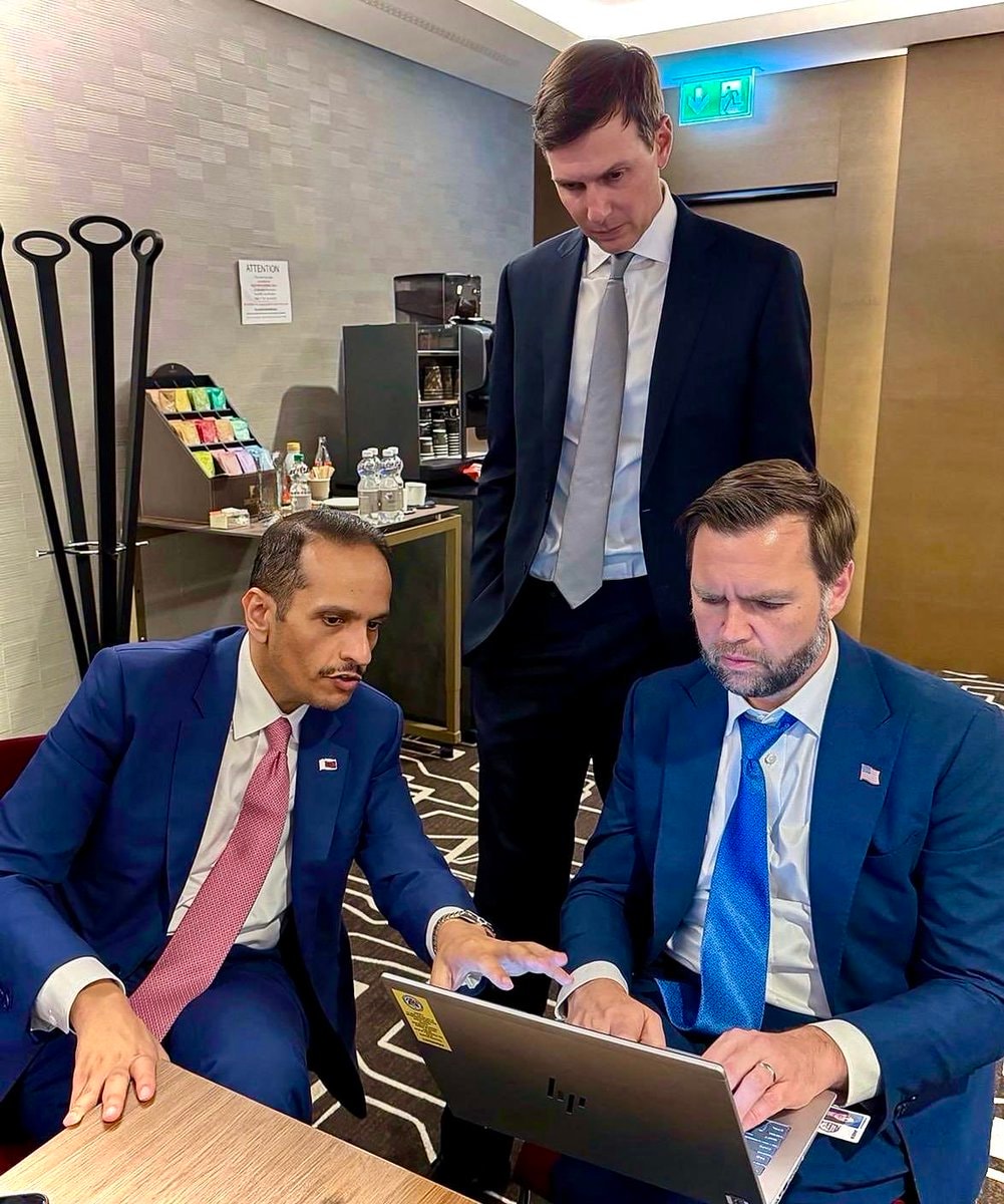 JD Vance Jared Kushner Qatar Prime Minister Iran negotiations