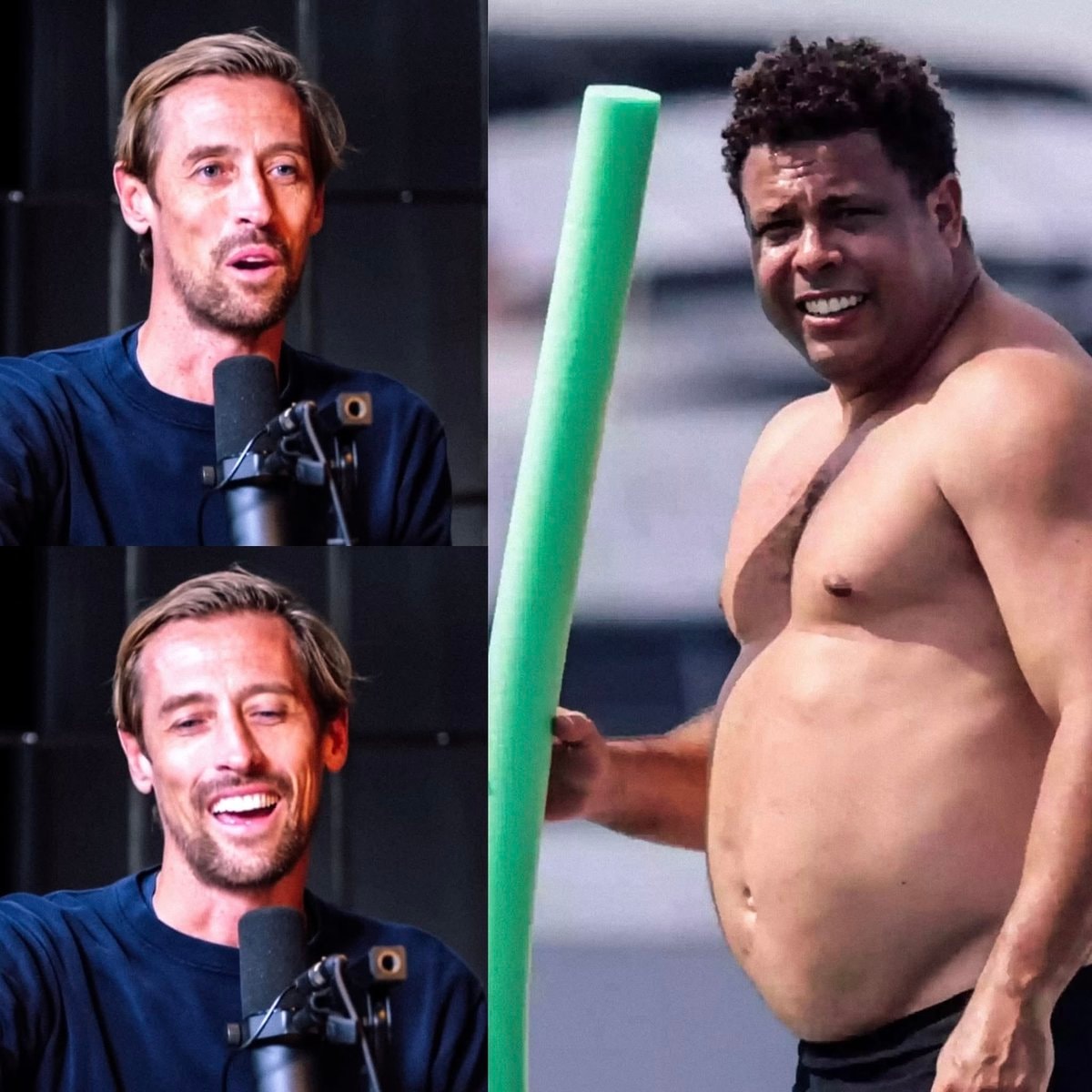 Peter Crouch unrecognized by Ronaldo in Ibiza